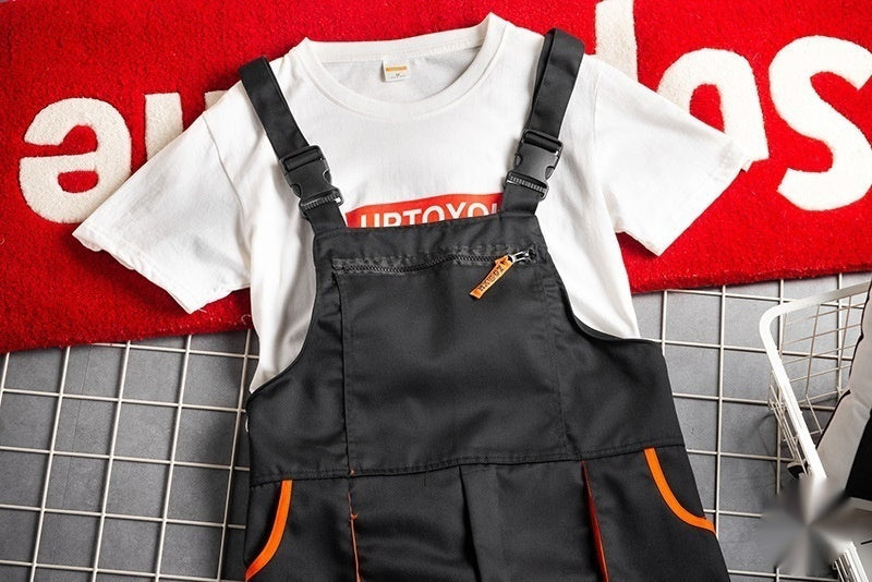 Retro Casual Workwear Overalls For Men Hip-hop Dungarees Work Clothes