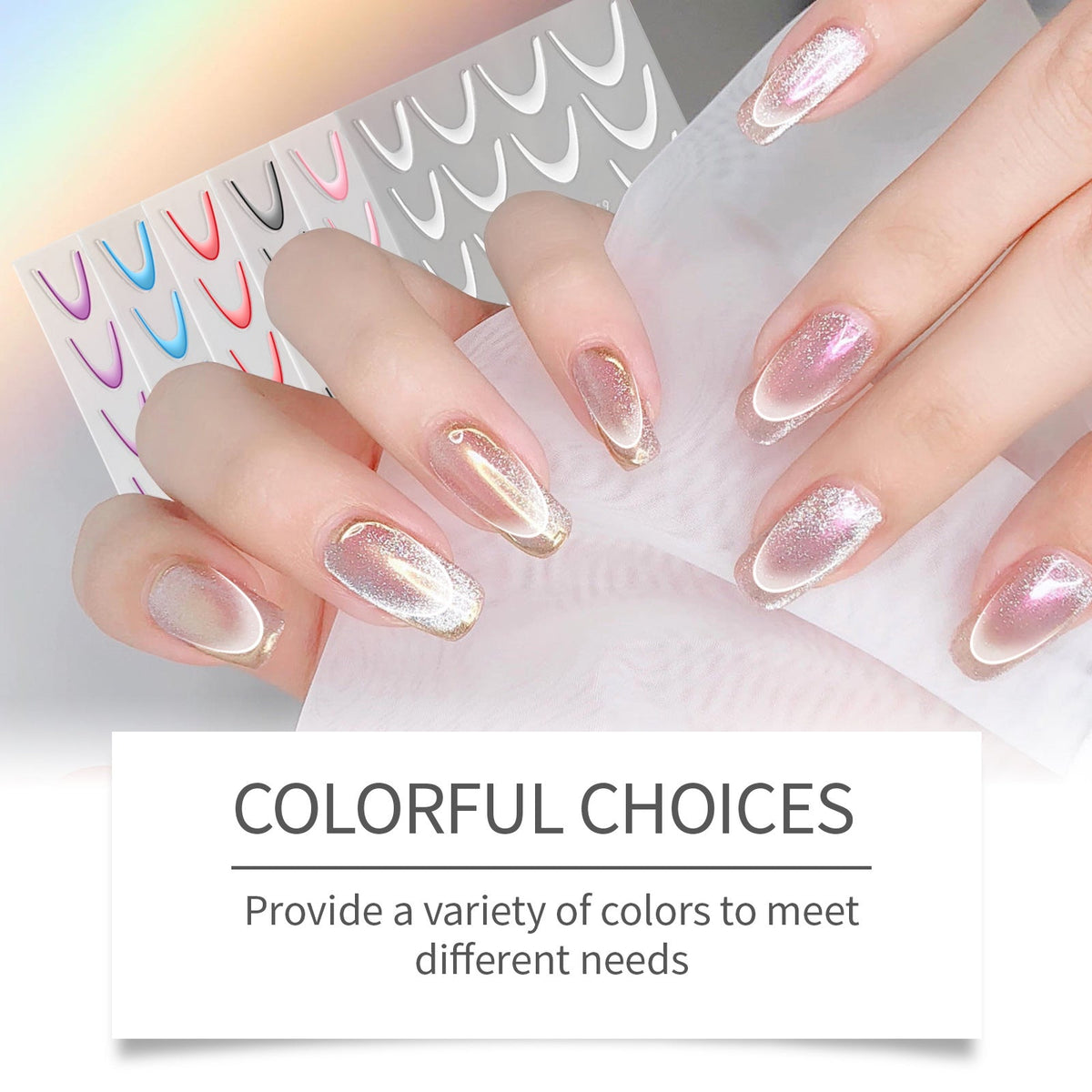 Gradient Nail Sticker Simple Manicures Decoration