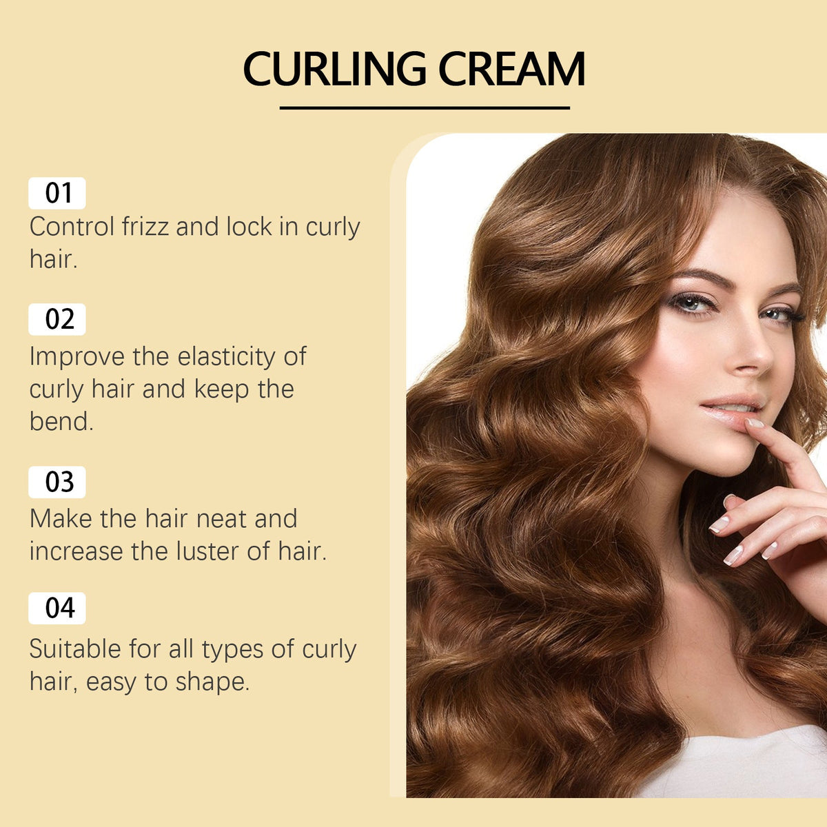 Mild Ingredients Curly Hair Styling Care Shaping Nourishing Natural Soft