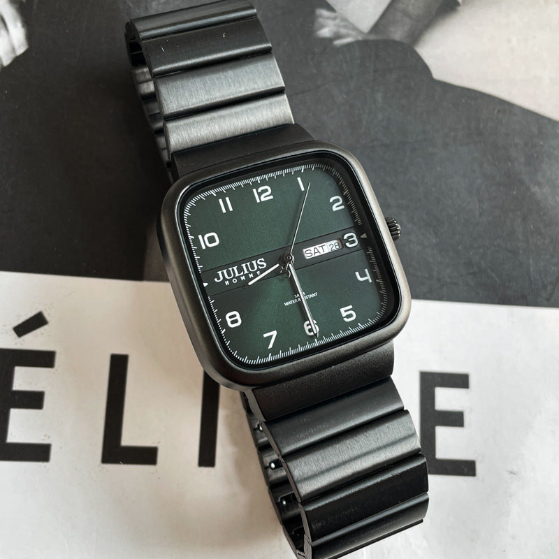 Mechanical-style Watch And Student-friendly Design Conceptual Hole Detail For Men