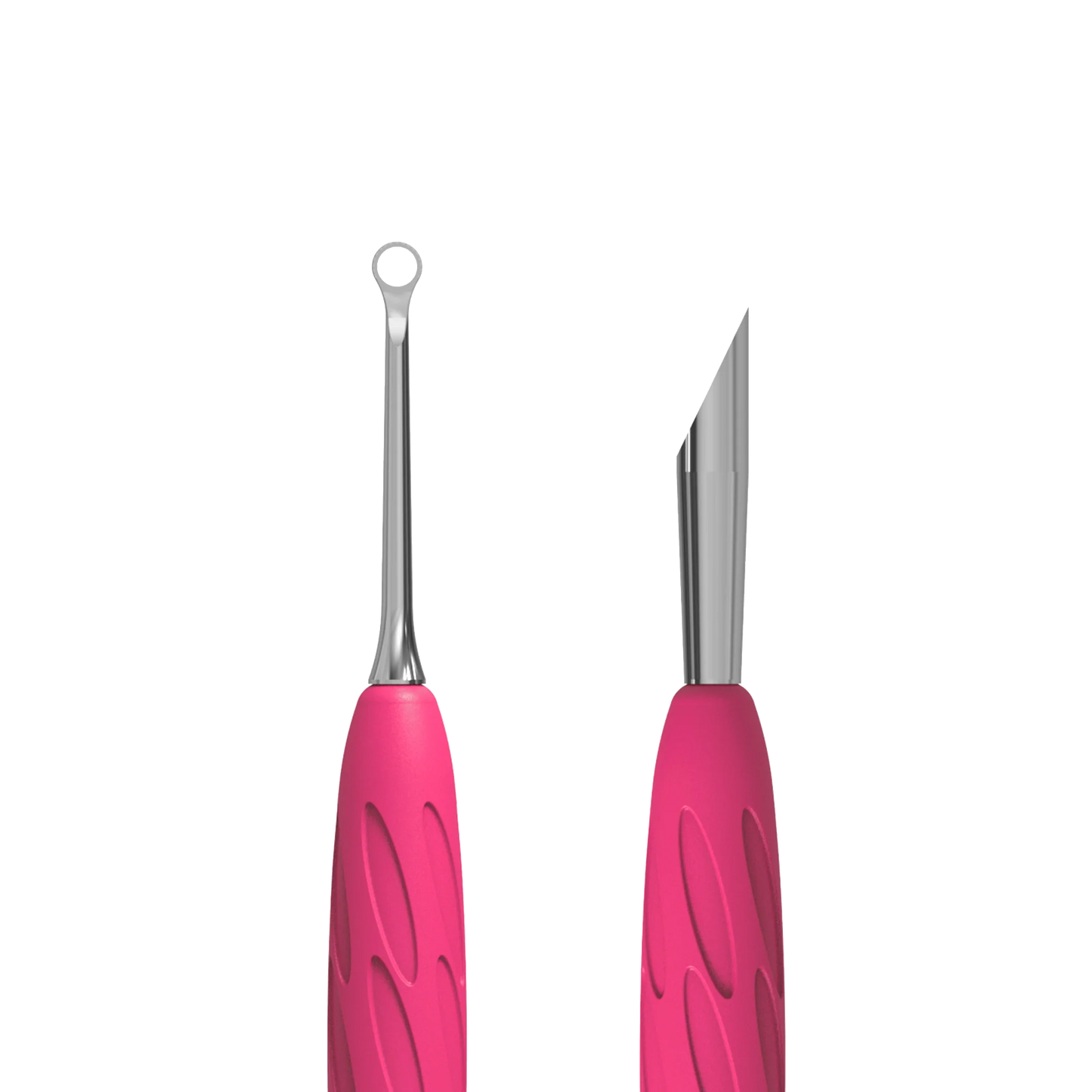 Manicure Pusher With Silicone Handle "Gummy" UNIQ 11 TYPE 2 (Slanted Pusher + Ring) PQ-11/2 STALEKS