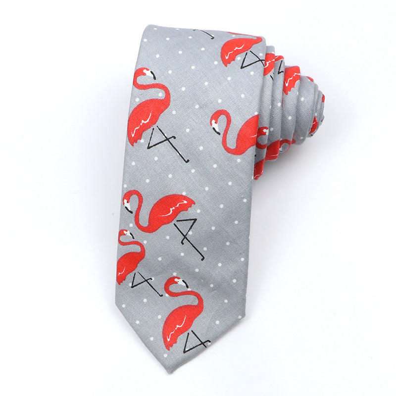 Korean Style Narrow Men's Clothing Cotton Tie