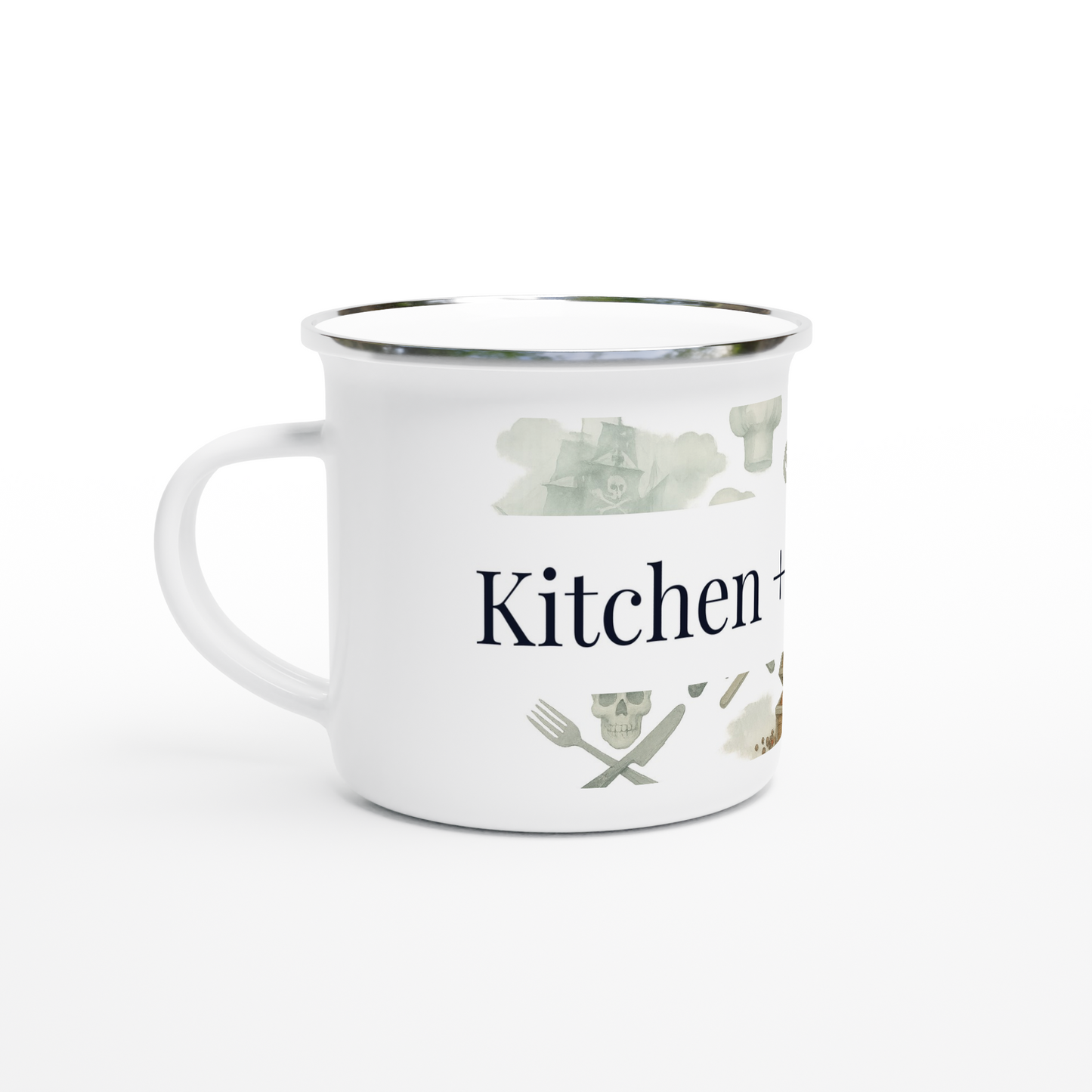 White 12oz Enamel Mug | Coffee Mugs | Kitchen + Metal