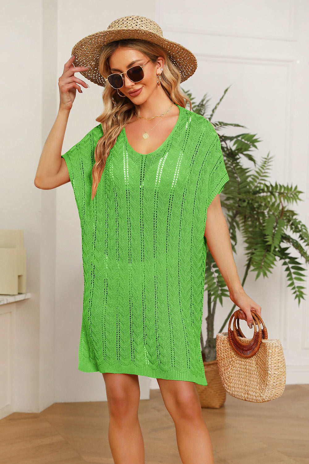 Sheer Knit Beach Cover Up