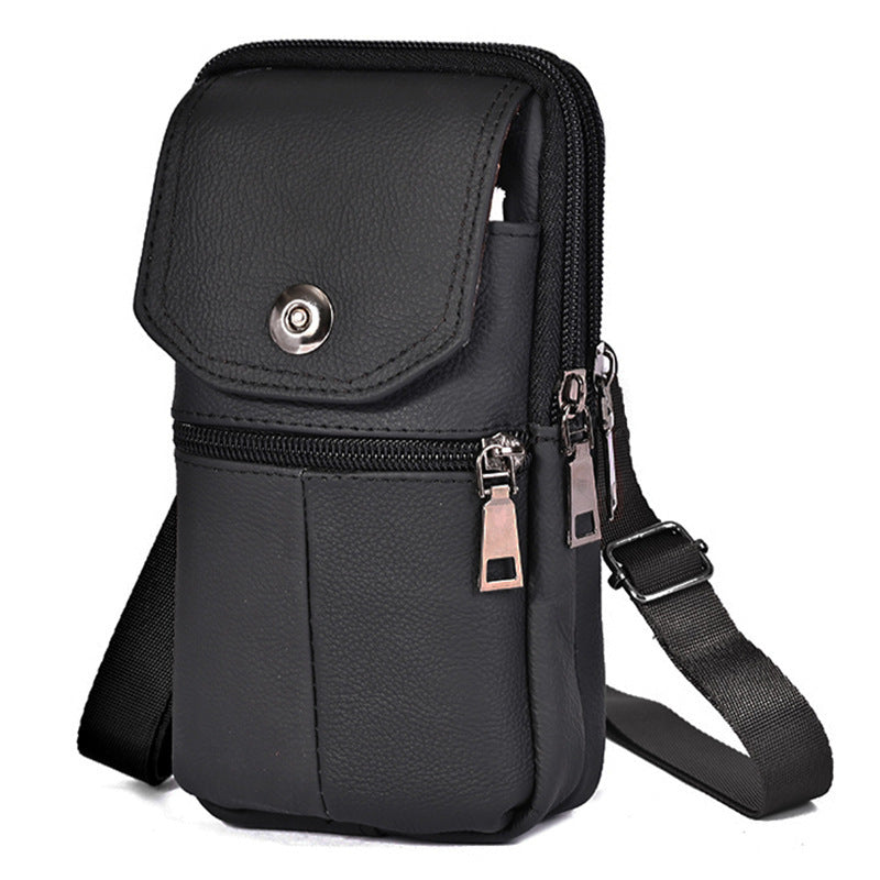 Men's Outdoor Leather Belt Bag Versatile Style