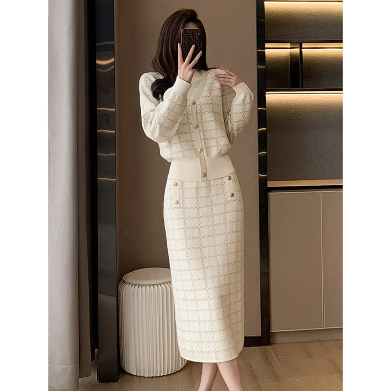 New Sweaters Skirt Two-piece Suit For Women