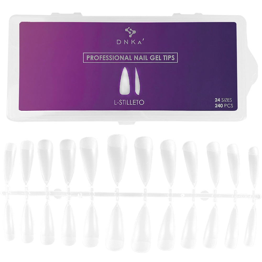 DNKa - Professional Nail Gel Tips L-Stilleto, 240pcs