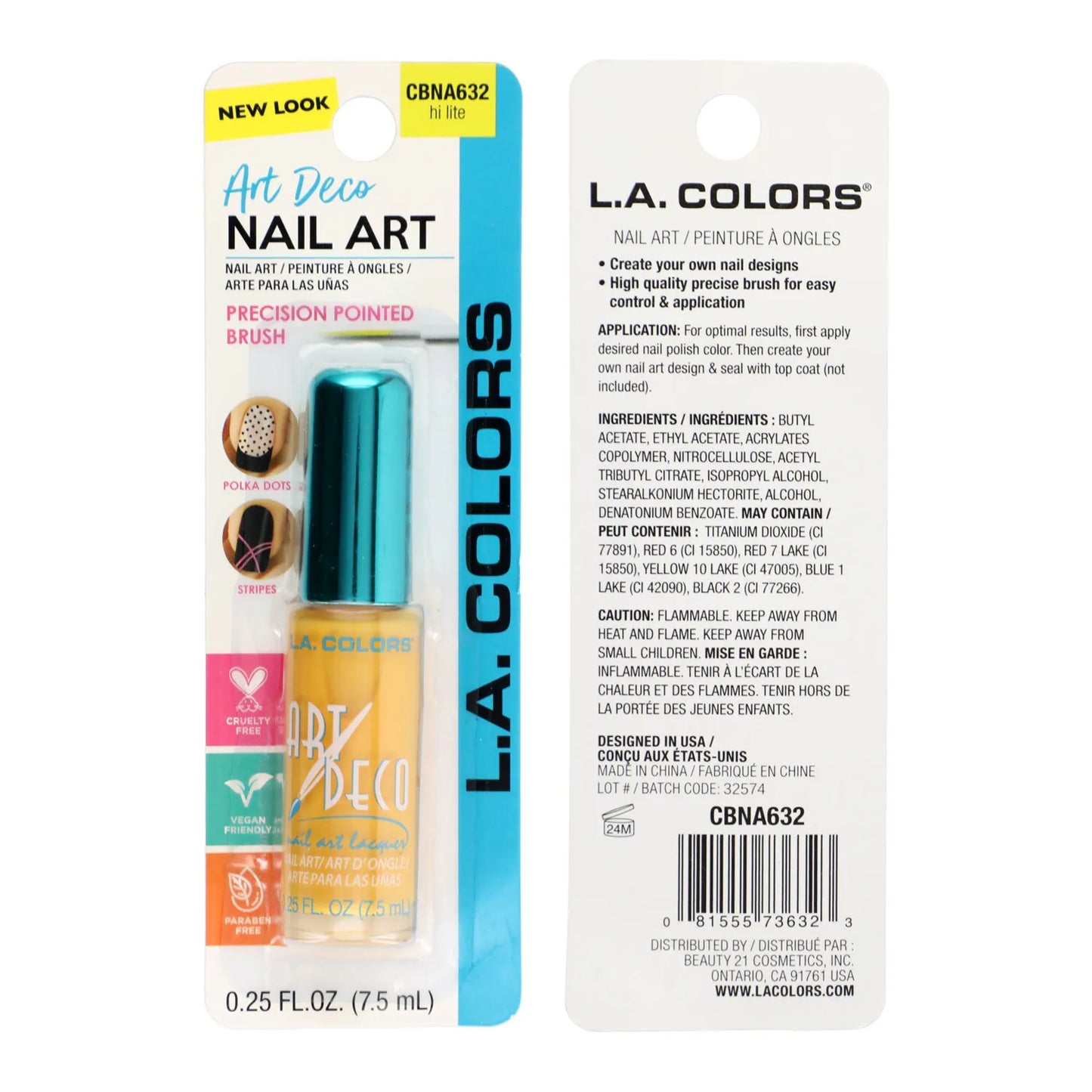 L.A. Colors Art Deco Nail Art Polish (1 pc)