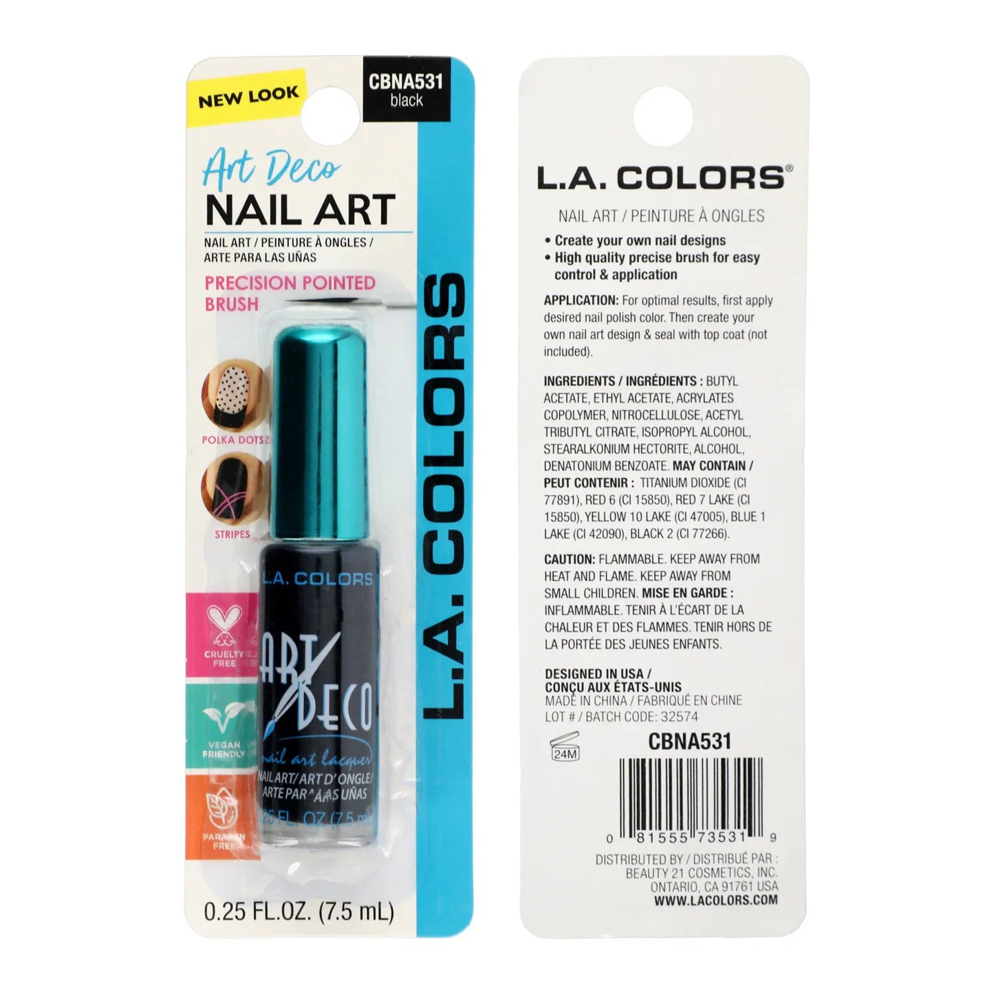 L.A. Colors Art Deco Nail Art Polish (1 pc)