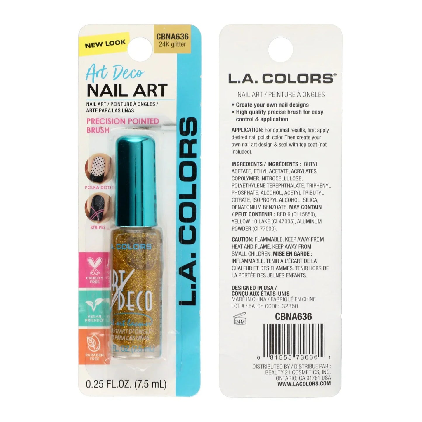 L.A. Colors Art Deco Nail Art Polish (1 pc)