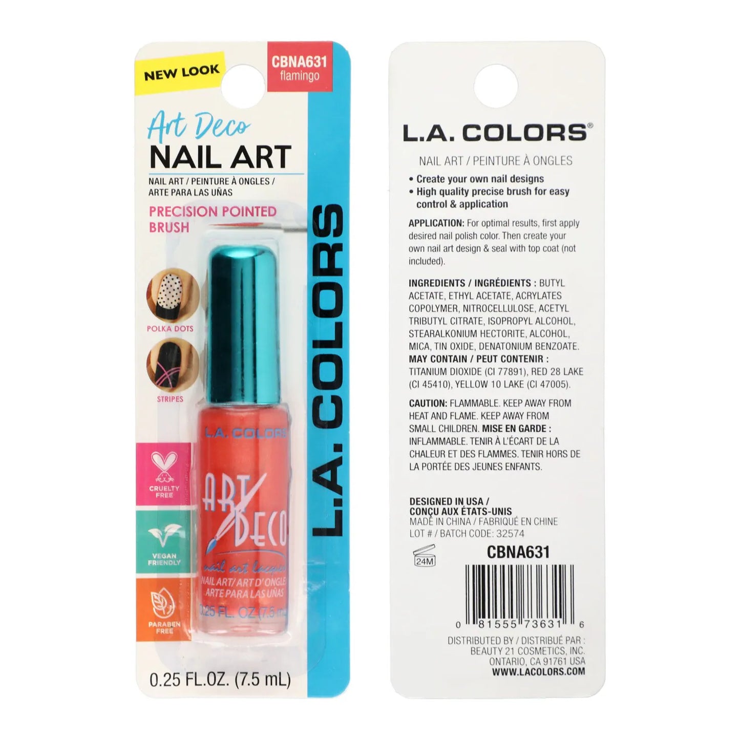 L.A. Colors Art Deco Nail Art Polish (1 pc)