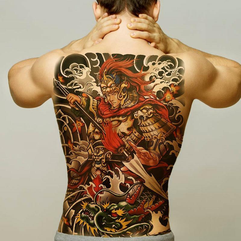 Realistic Full Back Tattoo Stickers - Waterproof Temporary Body Art Decals for Men Women