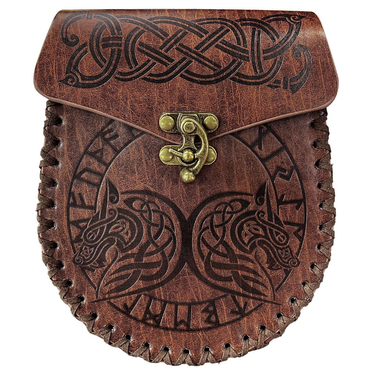 Vintage Viking Coin Purse: Medieval Belt Bag Style
