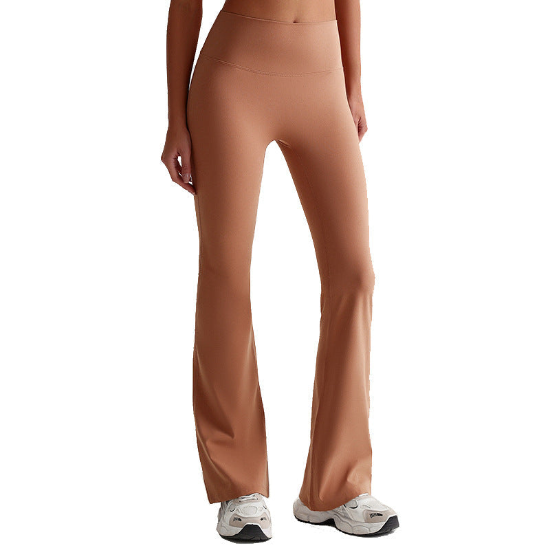 Wide-leg Bell-bottoms Tight Nude Feel Hip Raise Yoga Pants
