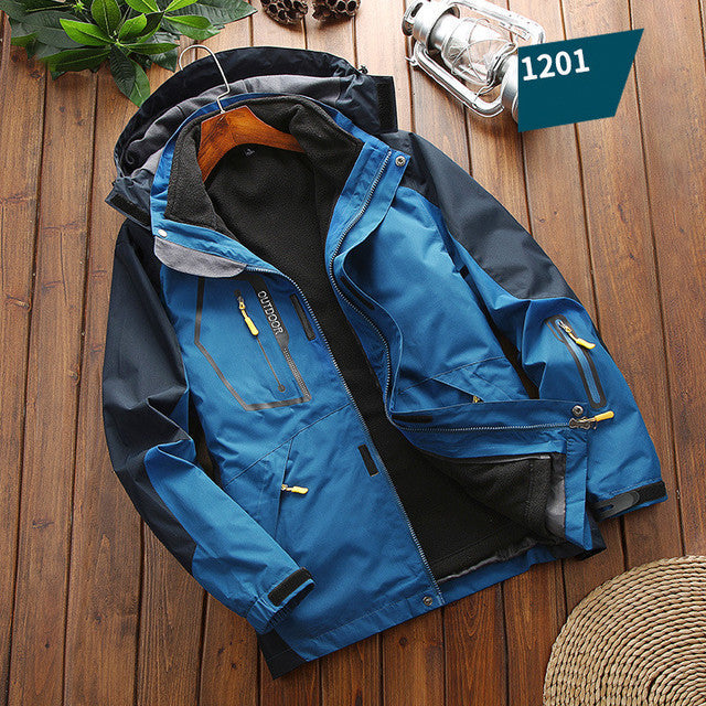 Men's Waterproof 3 in 1 Fleece Lined Outdoor Jacket