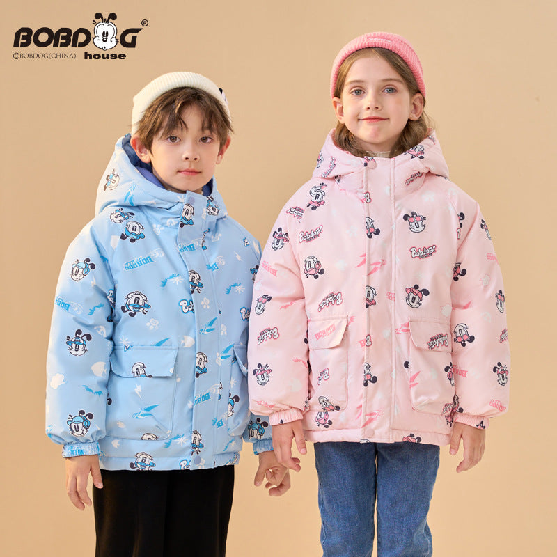 Babu Bean Reversible Down Jacket for Kids Winter Outerwear