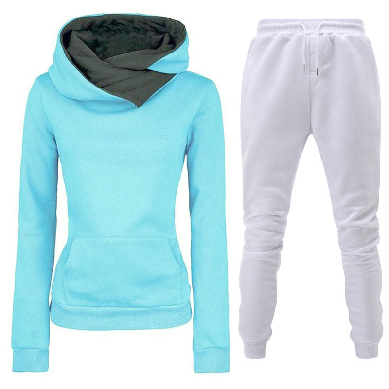New Plush Hooded Sportswear Suit For Women