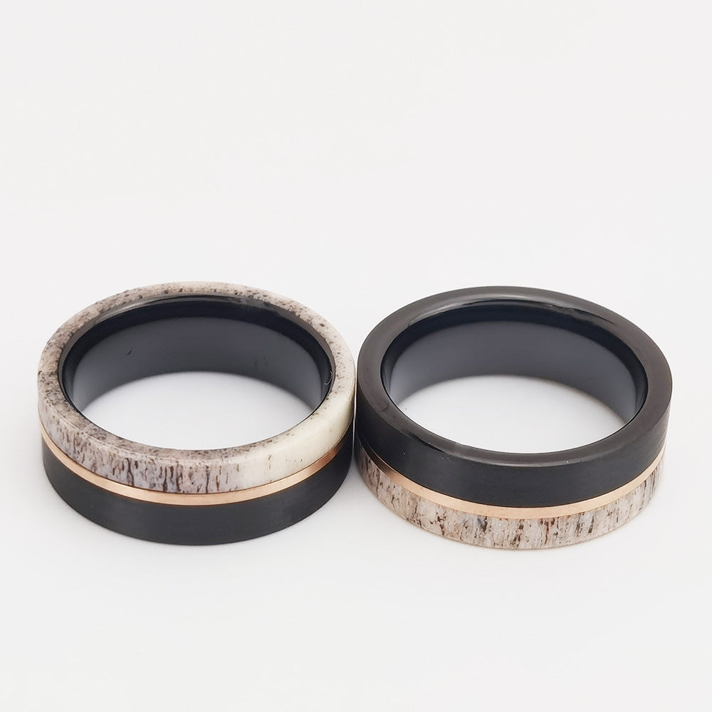 Men's Flat Tungsten Gold Ring
