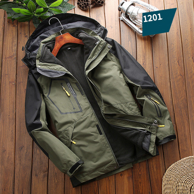 Men's Waterproof 3 in 1 Fleece Lined Outdoor Jacket