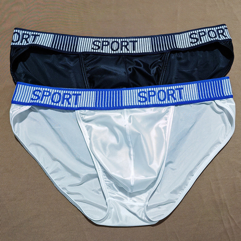Ice Silk Men's Underwear High Slit Triangle Close-fitting Shorts