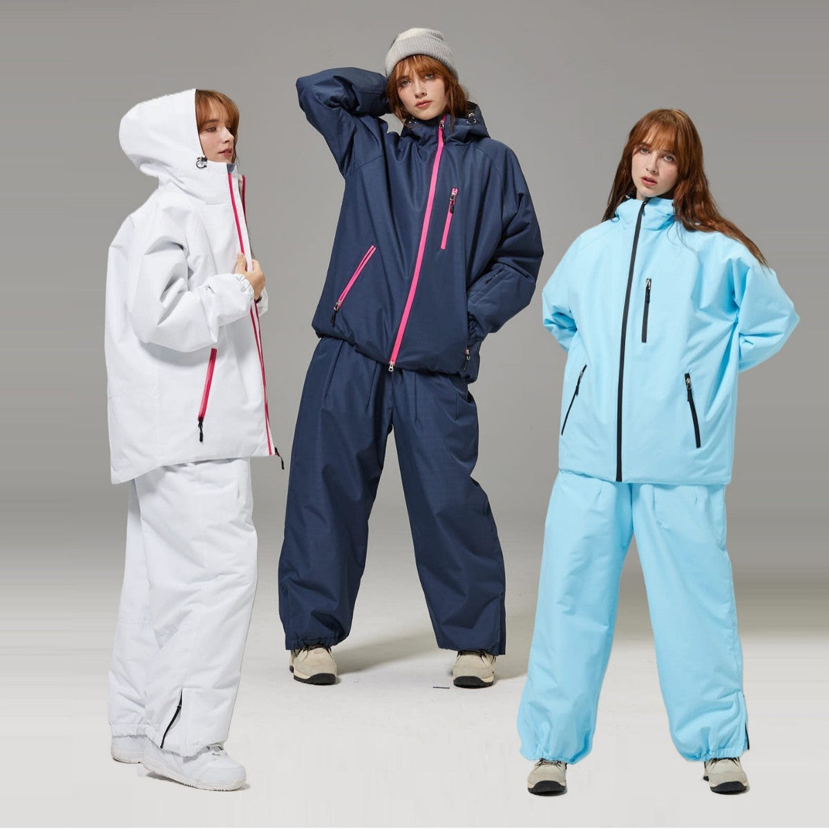 Unisex Windproof And Waterproof Loose-fitting Fashionable Ski Suit Set