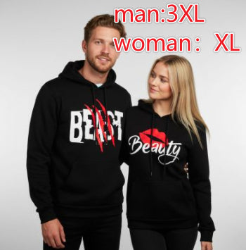 New Printed Casual Hooded Sweatshirt For Couples