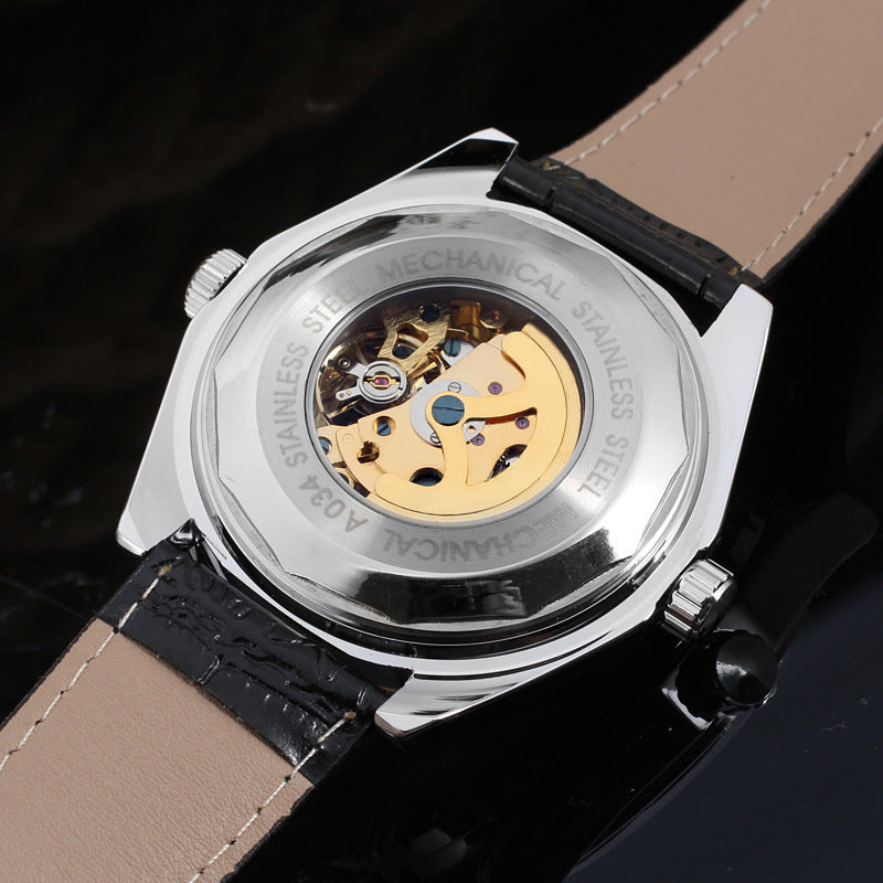 Men's Business Casual Skeleton Automatic Watch