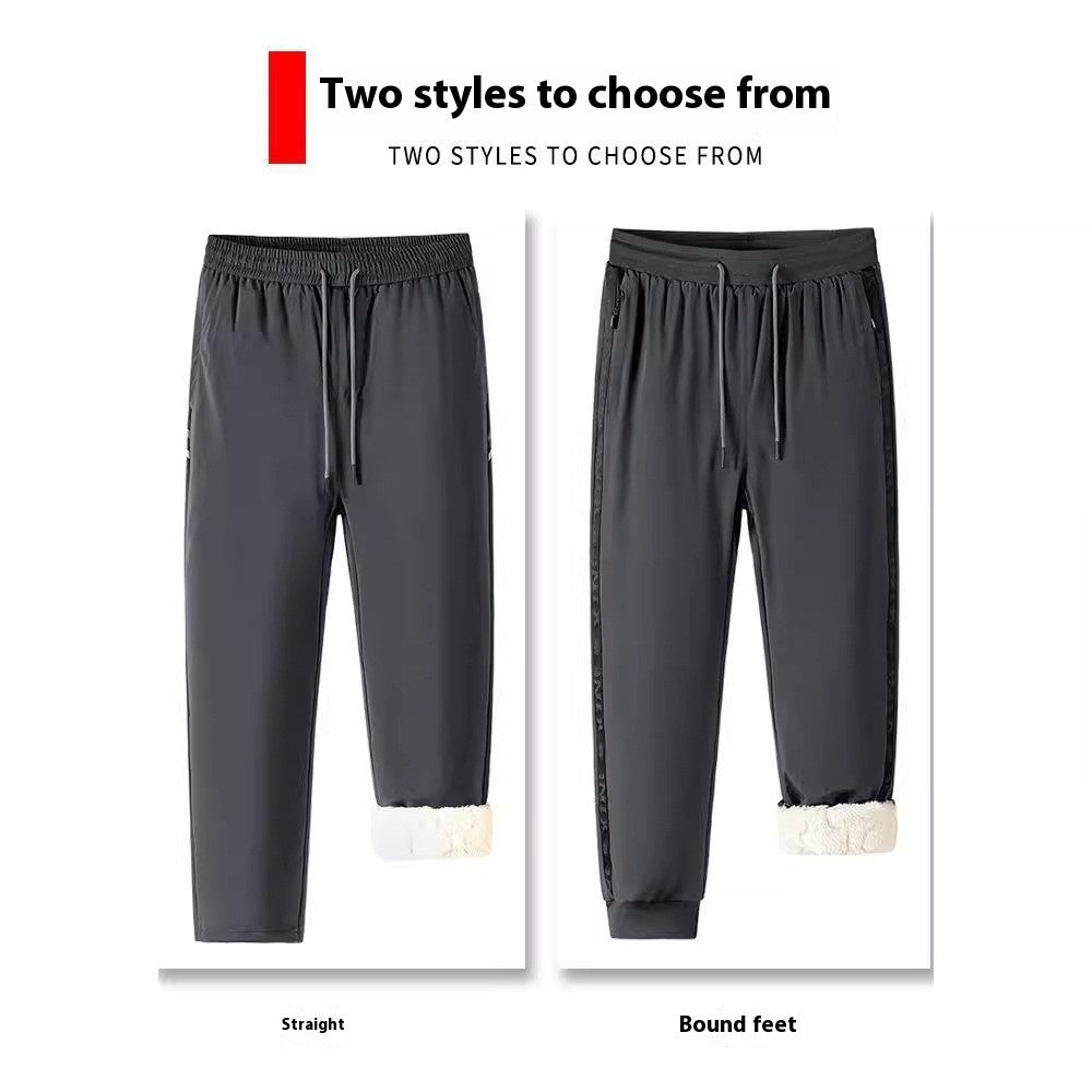 Tactical Pants Men's And Women's Waterproof Windproof Thick Cotton-padded Trousers Cold-proof Lambswool