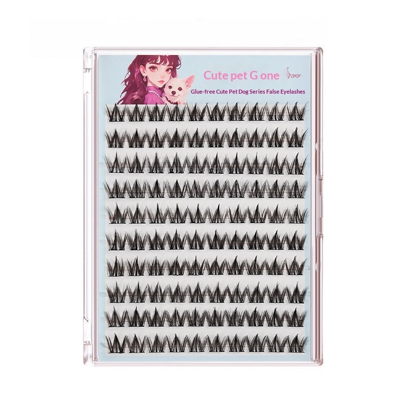 Glue-free Dog-style False Eyelashes Round-eye False Eyelashes