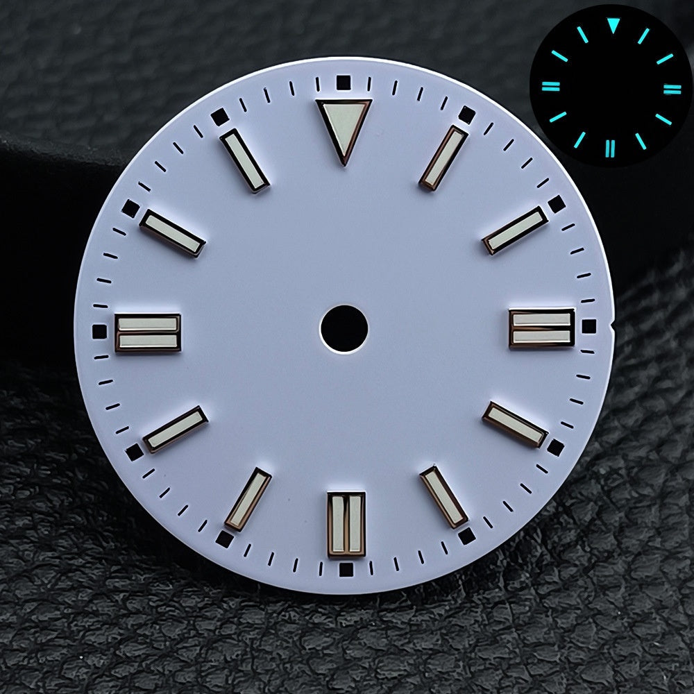 Watch Dial 285 Mm Sunburst Finish With Green Luminous Numerals