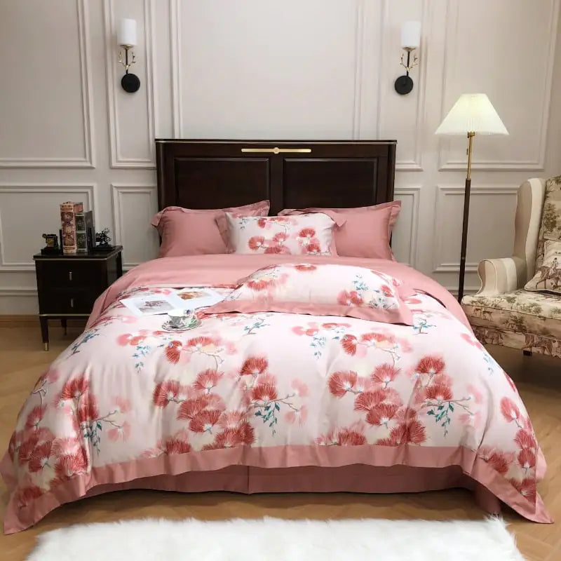 Style Loft Collection European Four-Piece Silky Bed Set