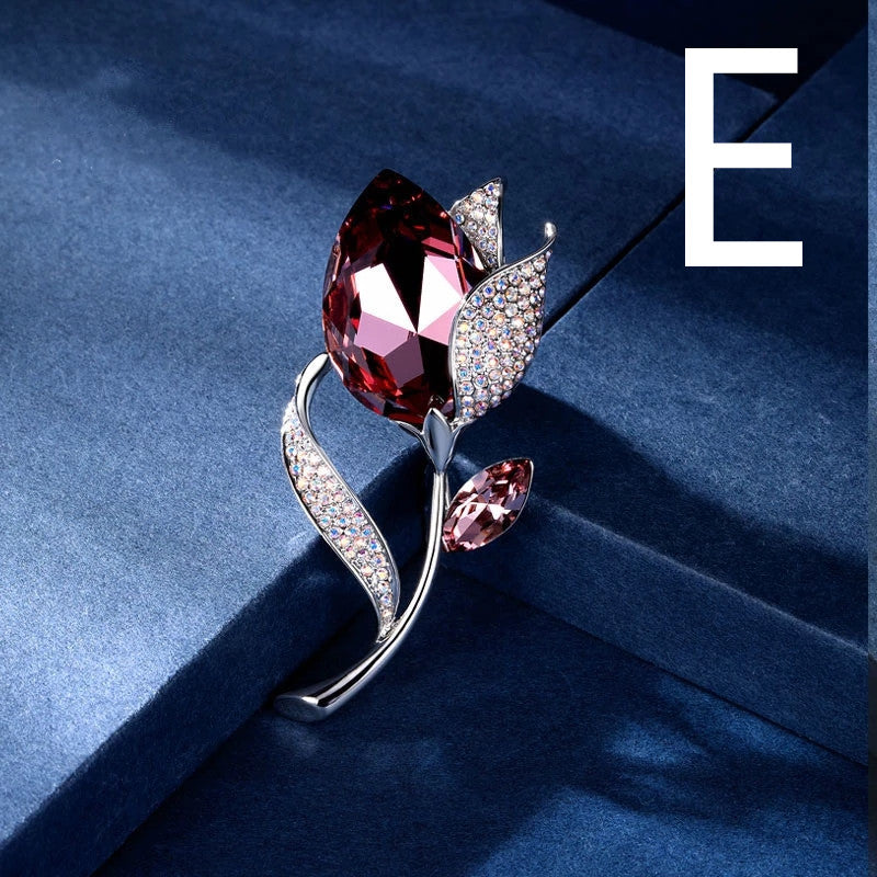 Ladies Zircon Brooch Dress Jacket Accessories