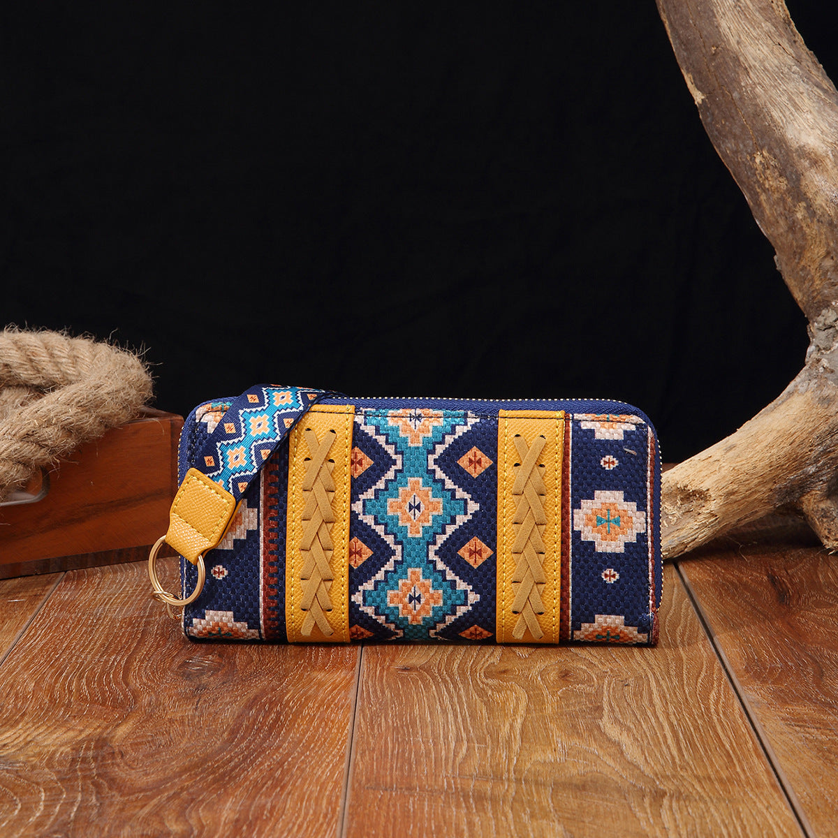 Bohemian Hand-carry Wallet Vintage Print