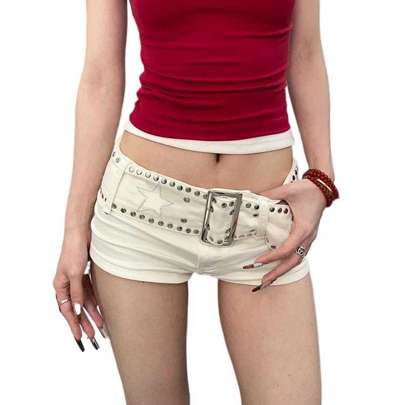 Womens White Denim Shorts For FallWinter
