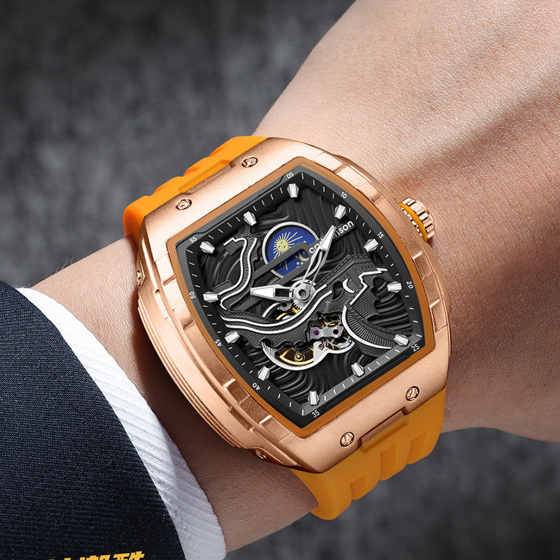 Men's Luminous Waterproof Skeleton Watch