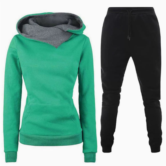 New Plush Hooded Sportswear Suit For Women