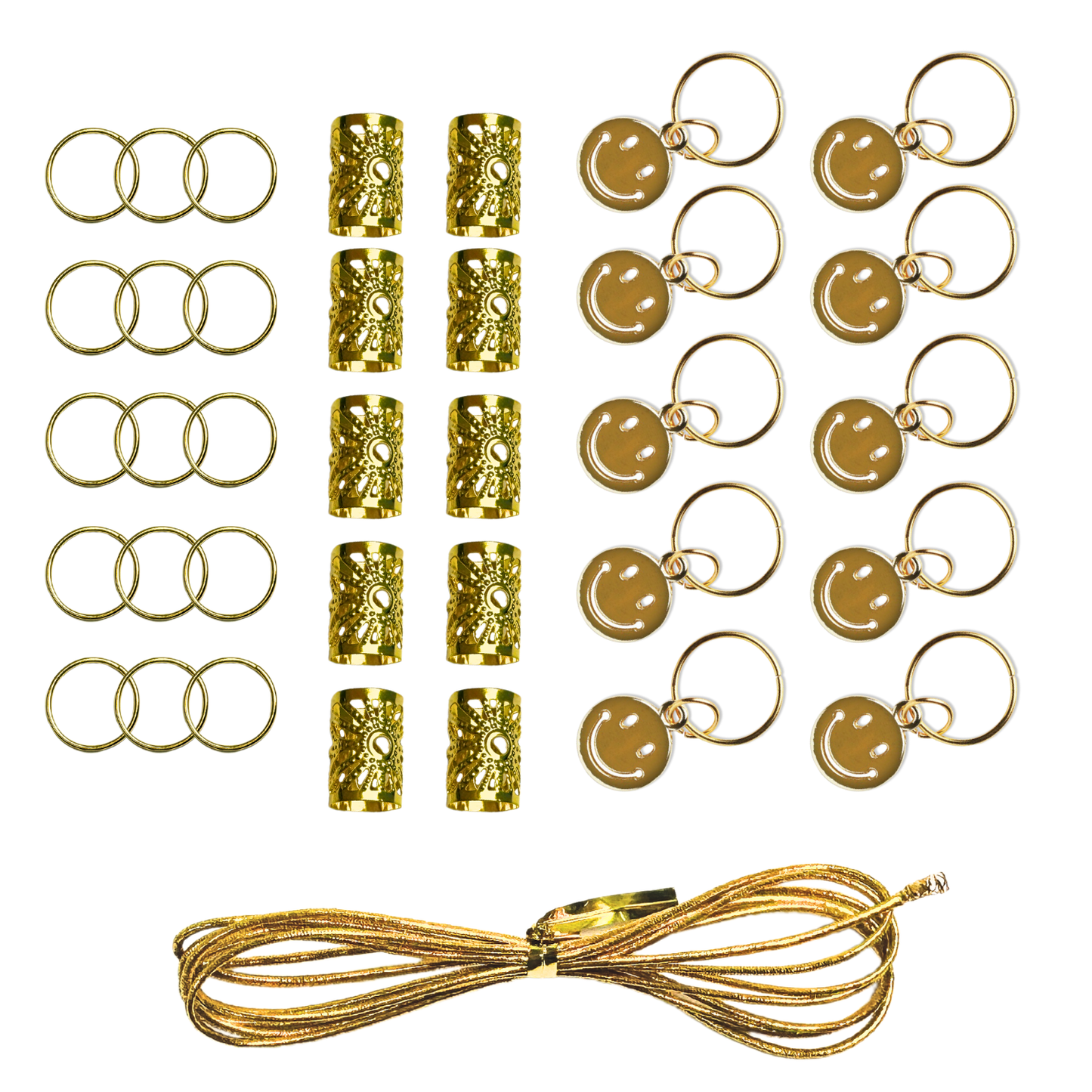 Annie Braid Charm Set, Smiley Face - 1 pk