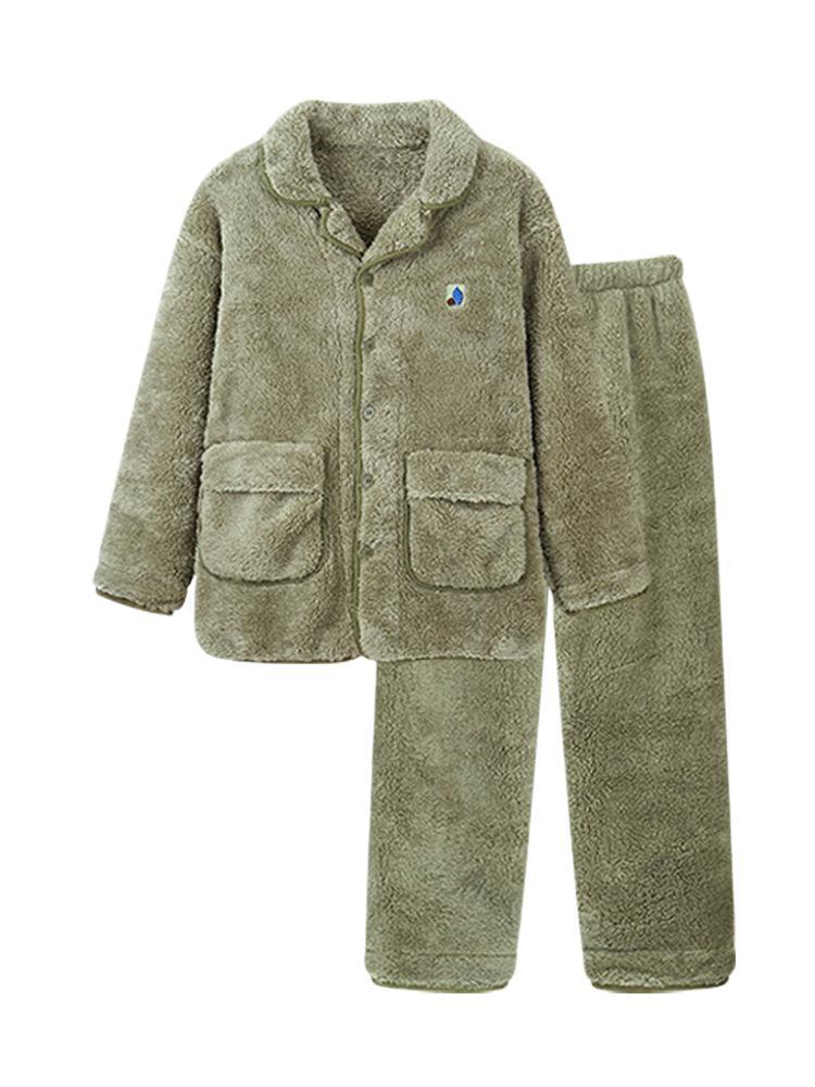 Couple Thickened Men's Coral Fleece Home Wear Suit Autumn And Winter