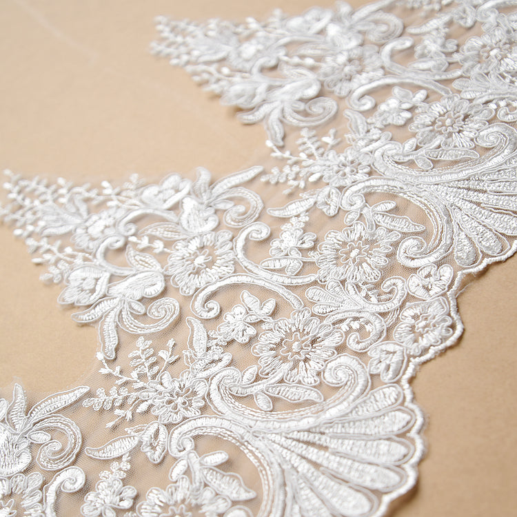 Original White Embroidery Lace Wedding Dress Accessories