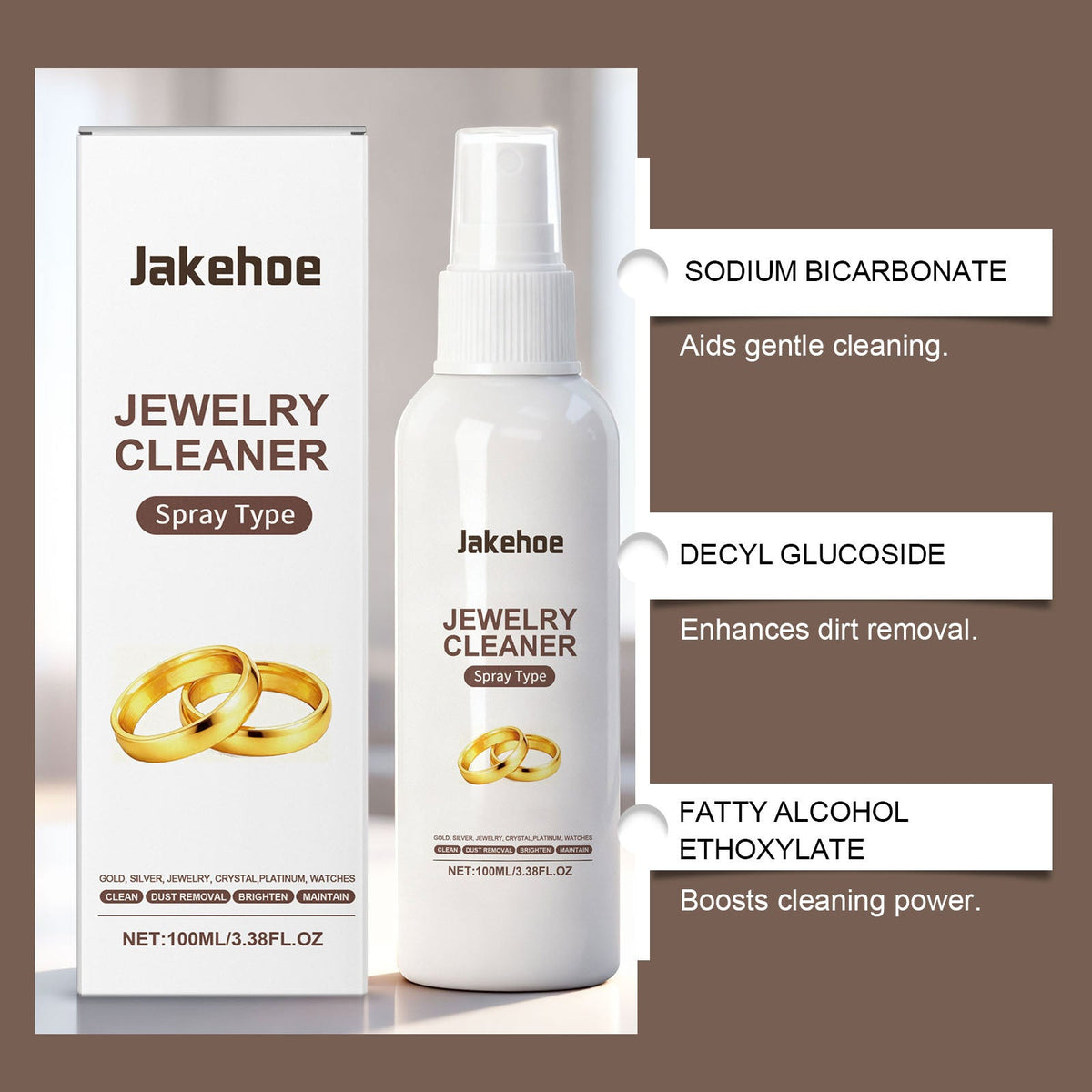 Jewelry Surface Decontamination Cleaning And Polishing Maintenance Cleaner