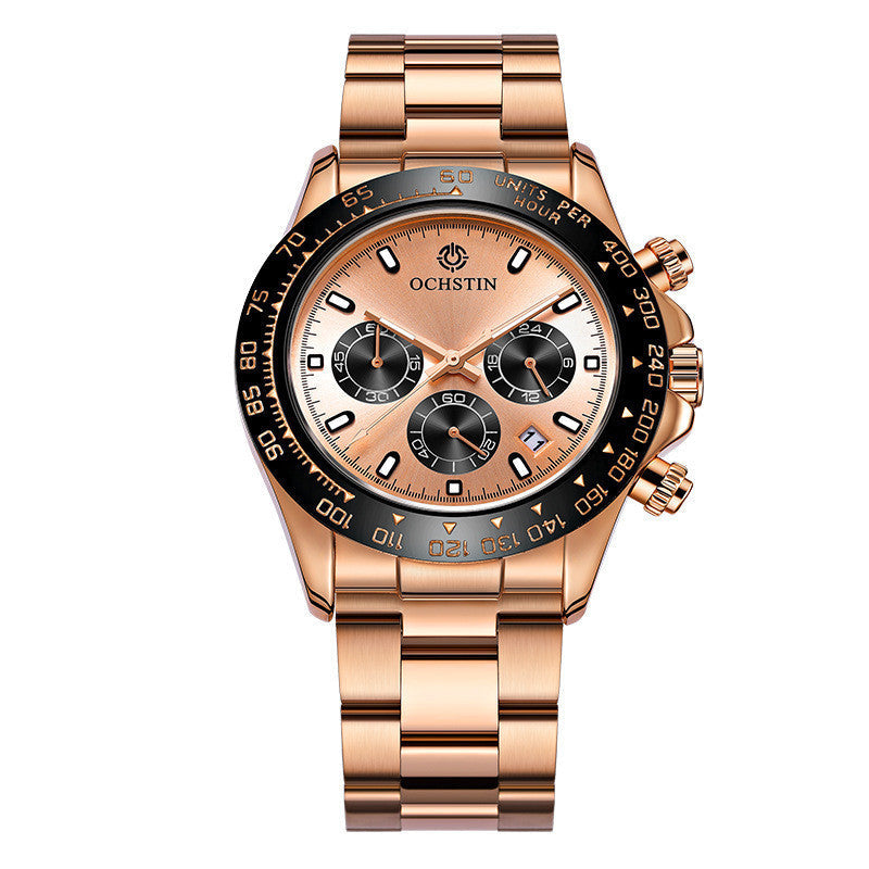 Stainless Steel Waterproof Multi-function Running Watch