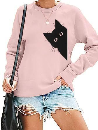 Womens Fashion Solid-color Crew-neck Long-sleeve Top