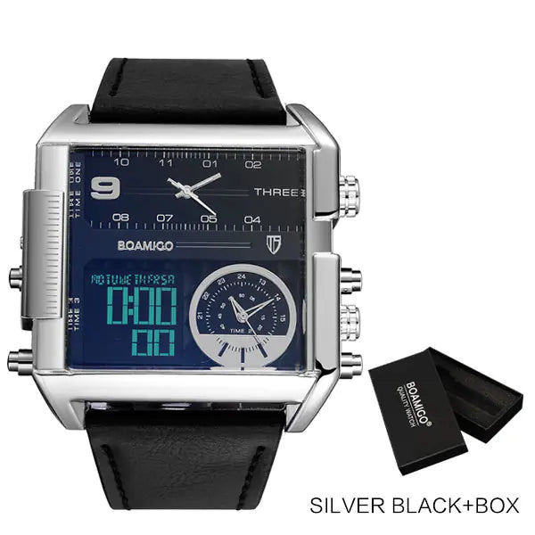 Style Loft Collection TempoLusso Triple Zone LED Leather Watch