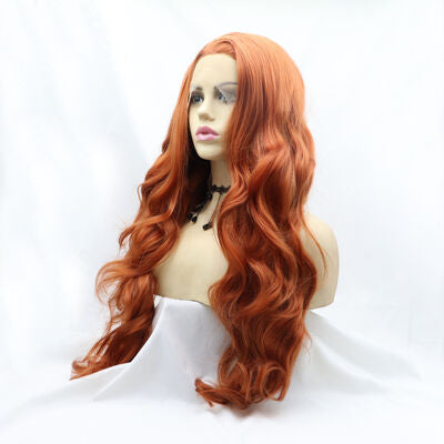 Synthetic Lace Front Long Wavy Wig, 24"