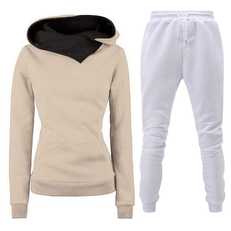 New Plush Hooded Sportswear Suit For Women