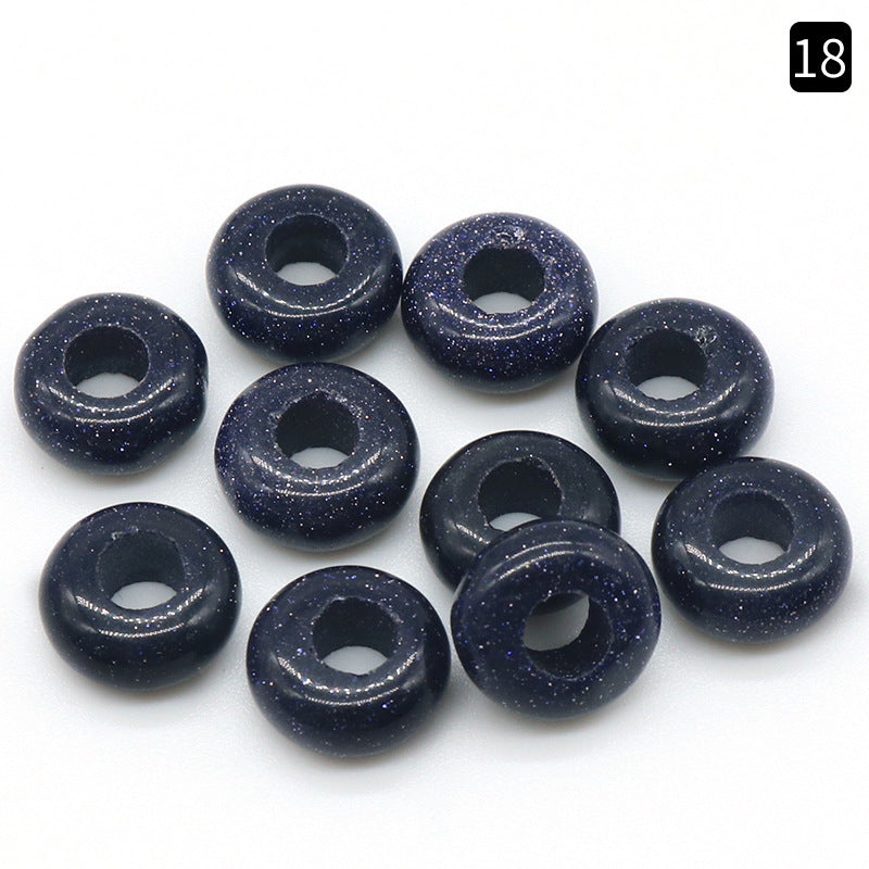 Large Hole Crystal Agate Jade Abacus Beads