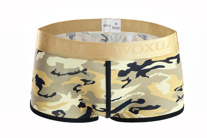 Men's Classic Camouflage Series Silky High Elastic Fashion Boxer Briefs