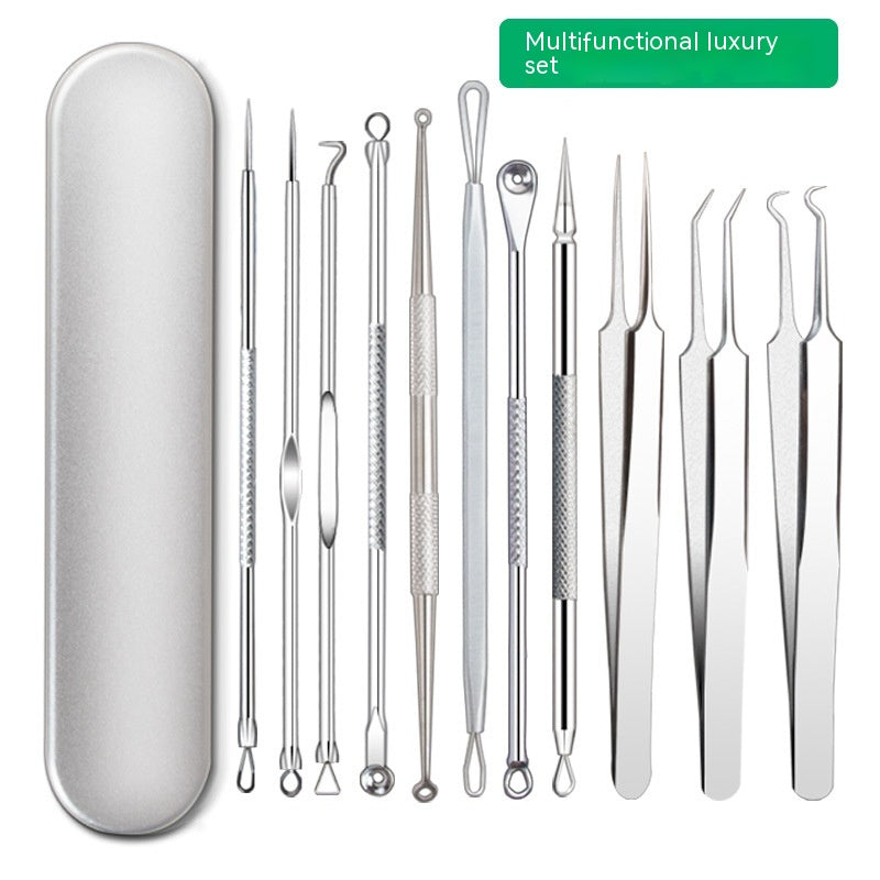 Iron Box Stainless Steel Acne Needle Suit Beauty Tools