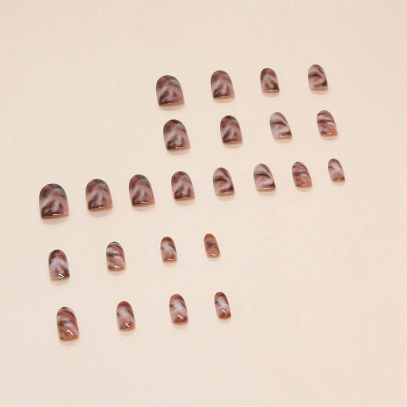 Ombre False Nails Oval-shaped Ready-to-wear Nails