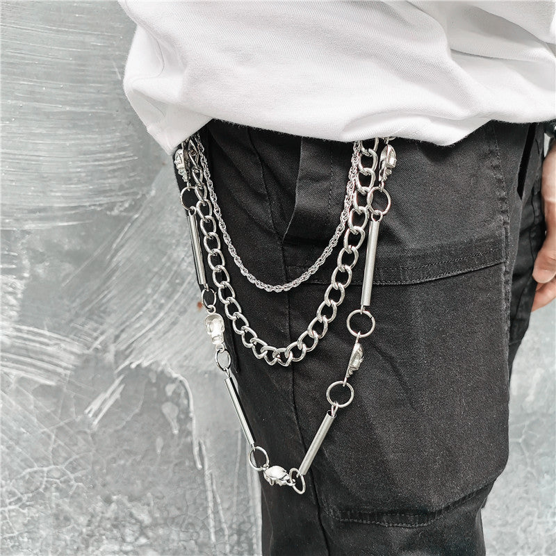 Punk Metal Jeans Chain Skull